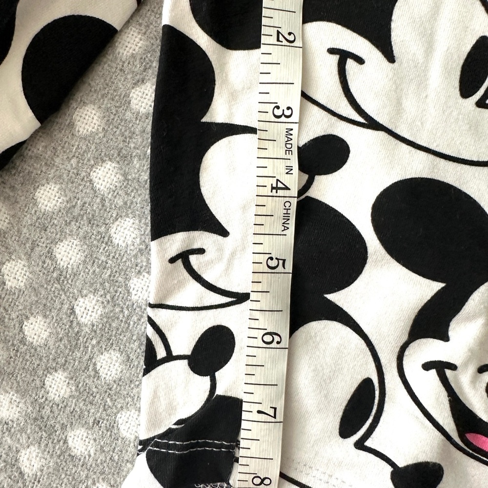 Disney Mickey Mouse Face Womens Biker Shorts Black White XL Cotton Spandex NWT - Picture 3 of 6
